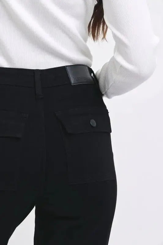 Plus Size Women's Joggers - High Waist Cargo - Comfy Cuffed