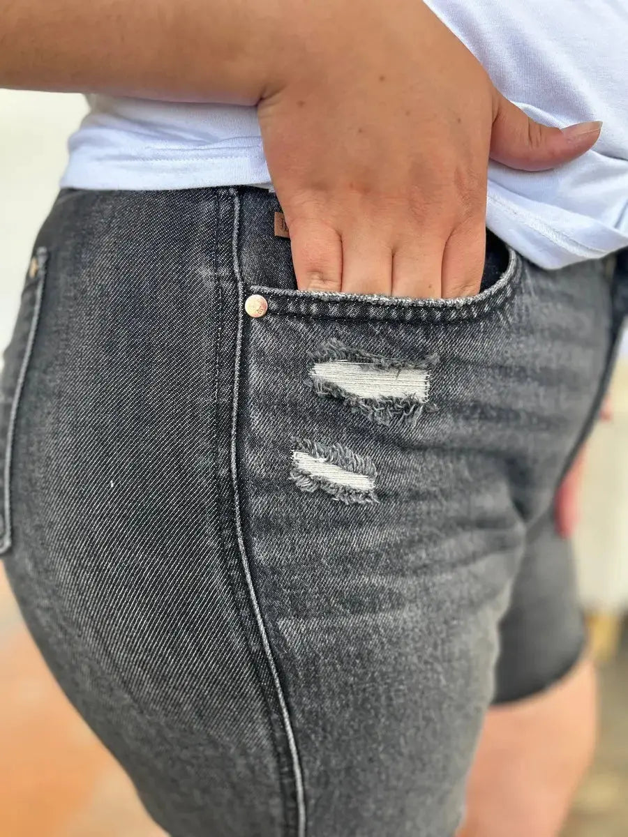 Denim Shorts - High Waist Comfort Fit - Women's Casual Summer