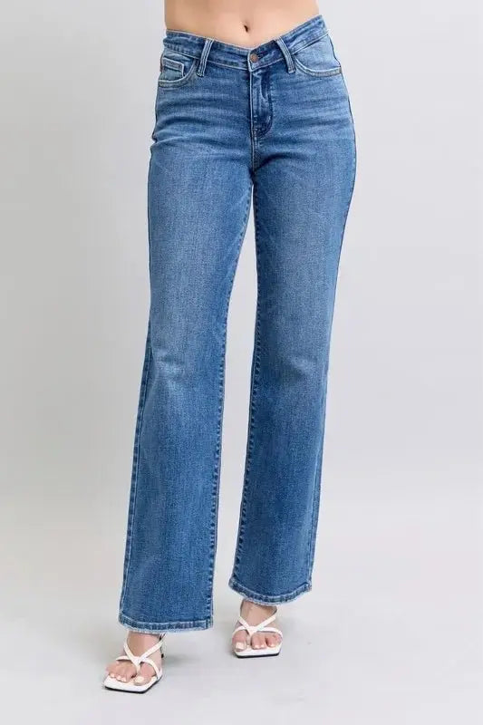 Trendsi Judy Blue High Waist Jeans Women's Everyday Vintage Wash Denim Comfort Fit