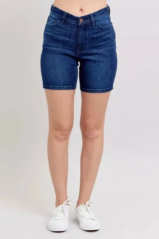 Trendsi Judy Blue High Waist Women's Bermuda Shorts Everyday Wear Denim Shorts Stretchy Comfort