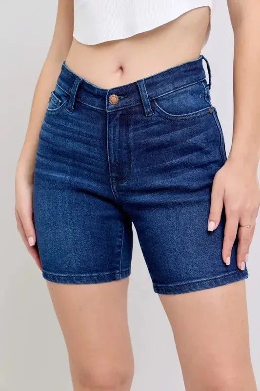 Trendsi Judy Blue High Waist Women's Bermuda Shorts Everyday Wear Denim Shorts Stretchy Comfort