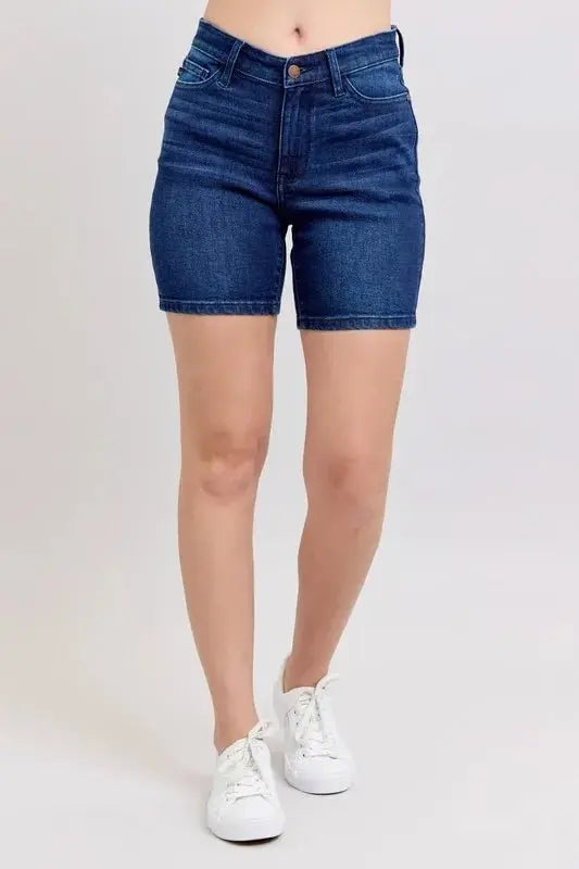 Trendsi Judy Blue High Waist Women's Bermuda Shorts Everyday Wear Denim Shorts Stretchy Comfort