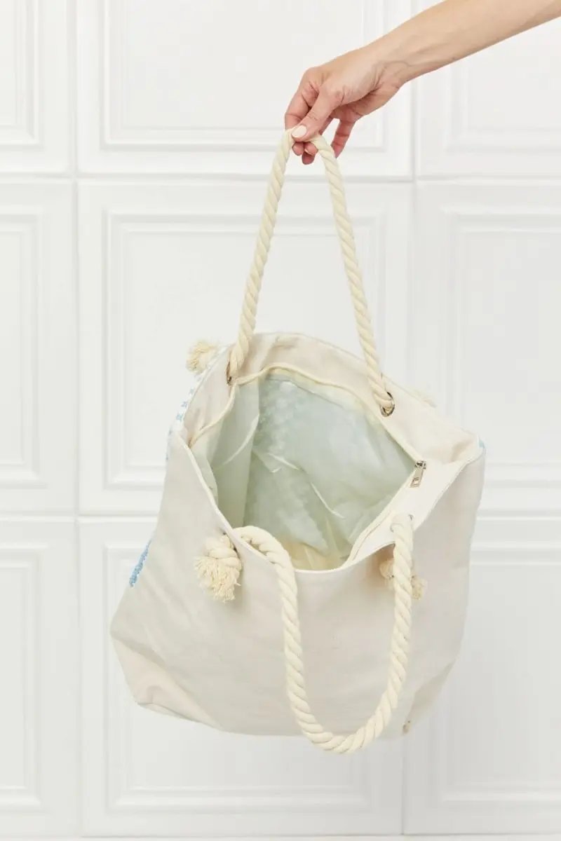 Lovesalve WS Justin Taylor Picnic Tote Women's Stylish Tassel Bag - Lightweight & Spacious