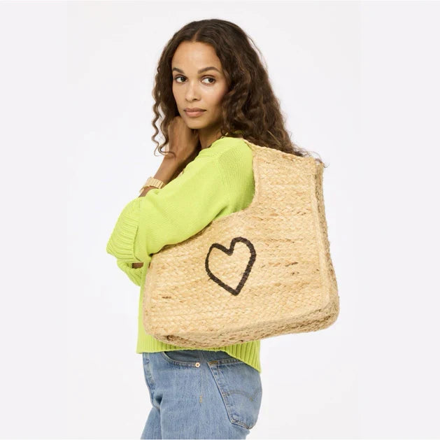 Kerri Rosenthal Imperfect Heart Jute Tote