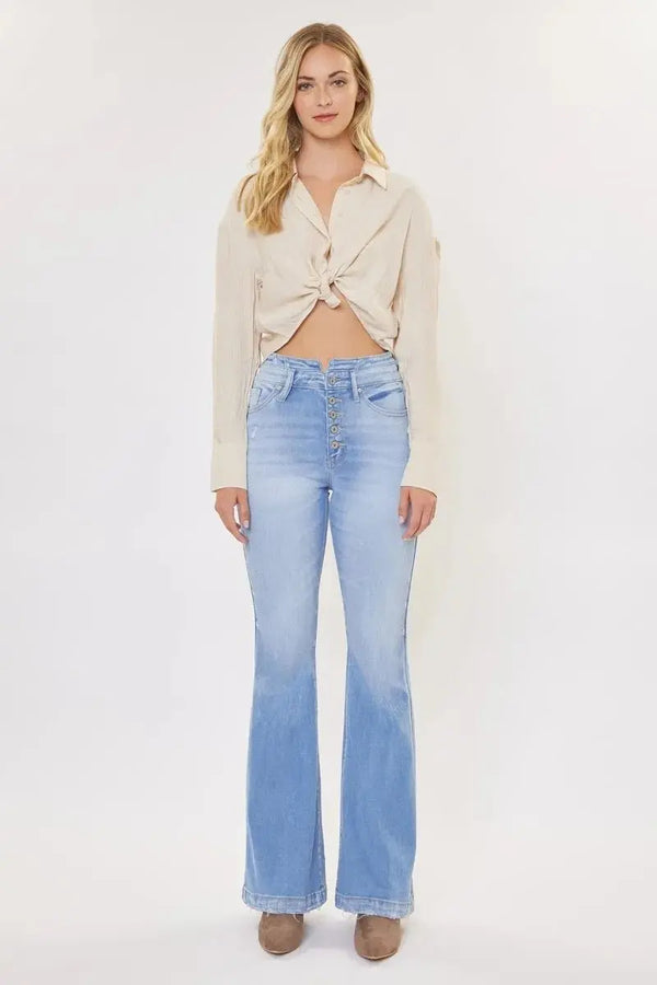 Women's Jeans - Curvy Fit High Rise Comfy - Flare