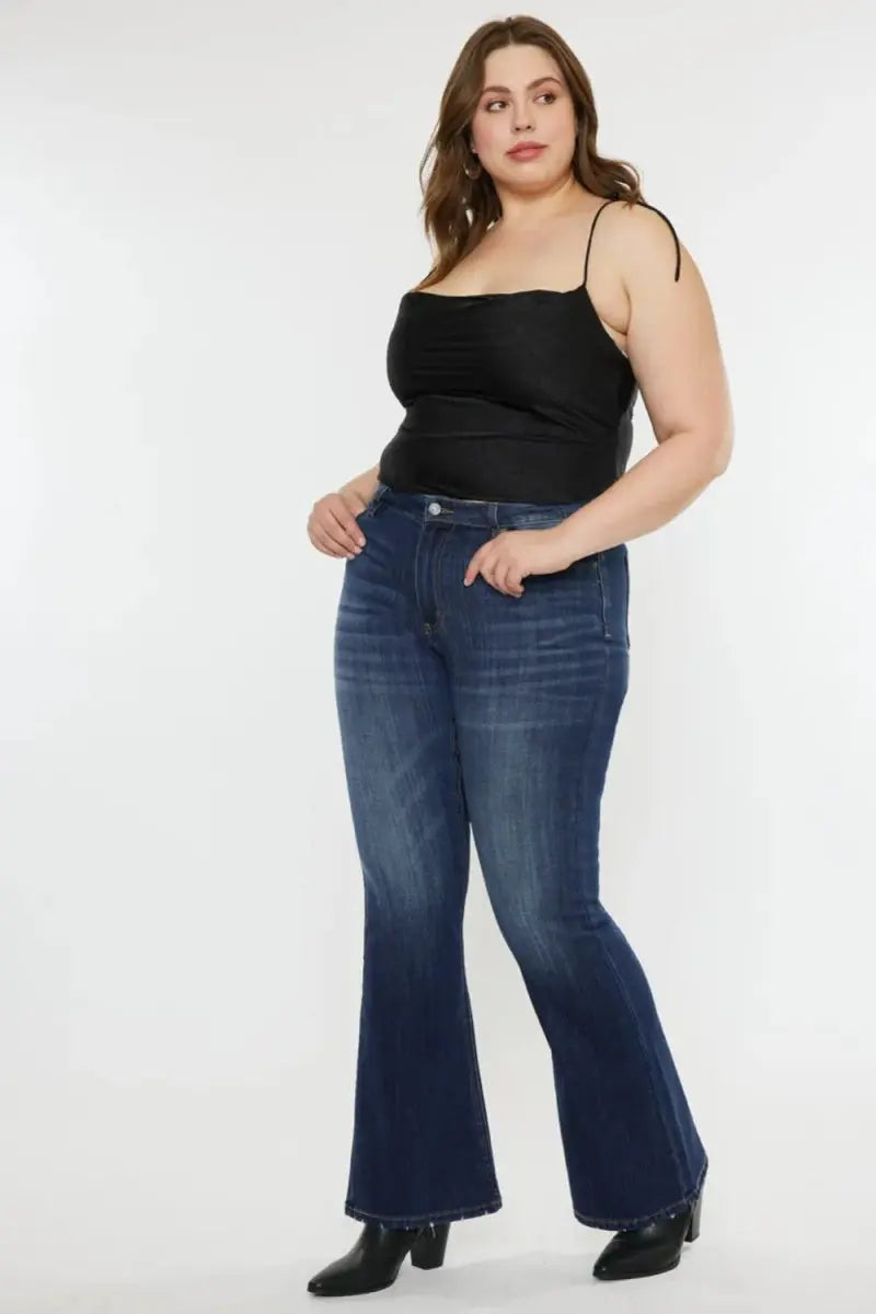 Women's Jeans - Flattering Fit - Mid Rise Slim Flare