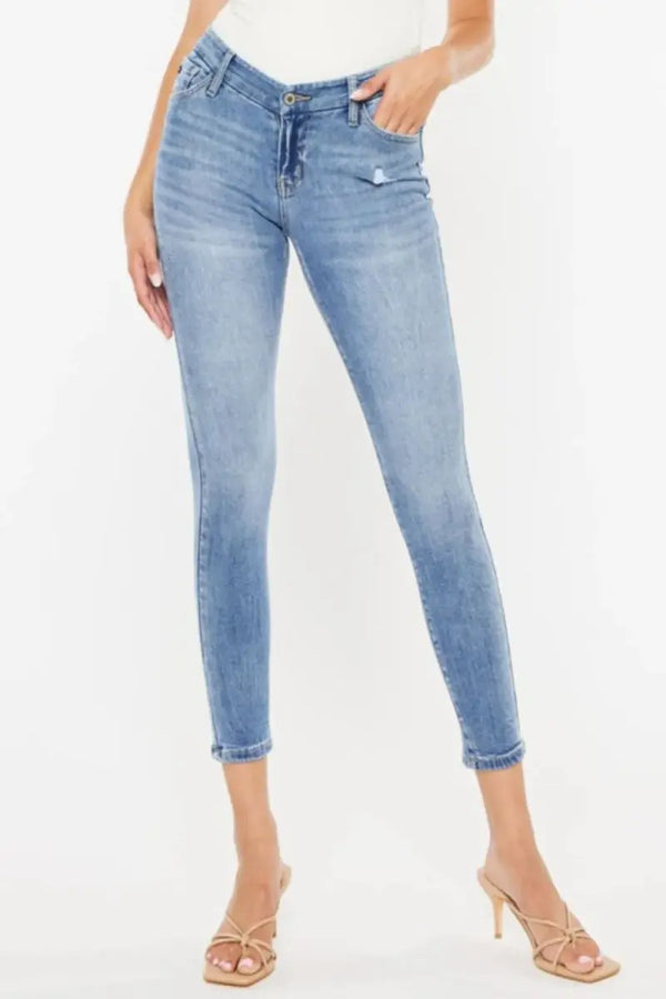 Women's Jeans - High Waist Skinny - Casual Denim