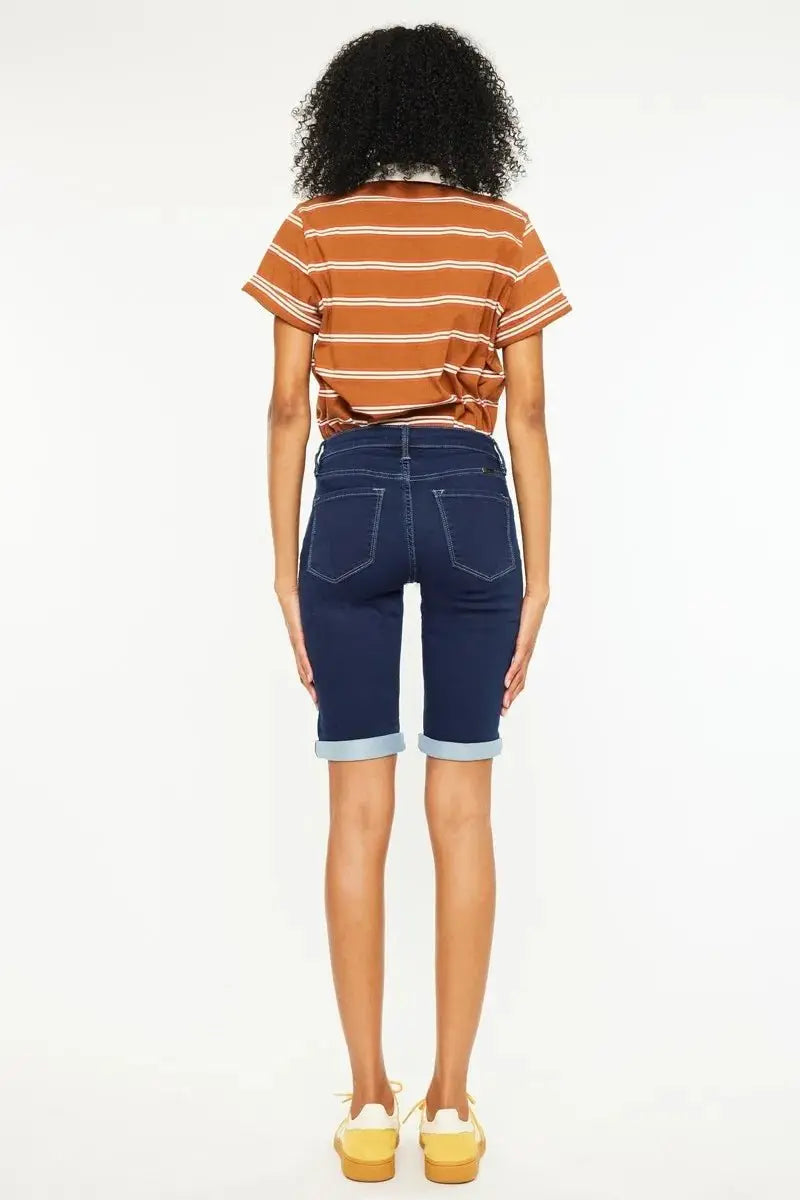 Denim Shorts - Mid Rise Bermuda - Casual Summer Style