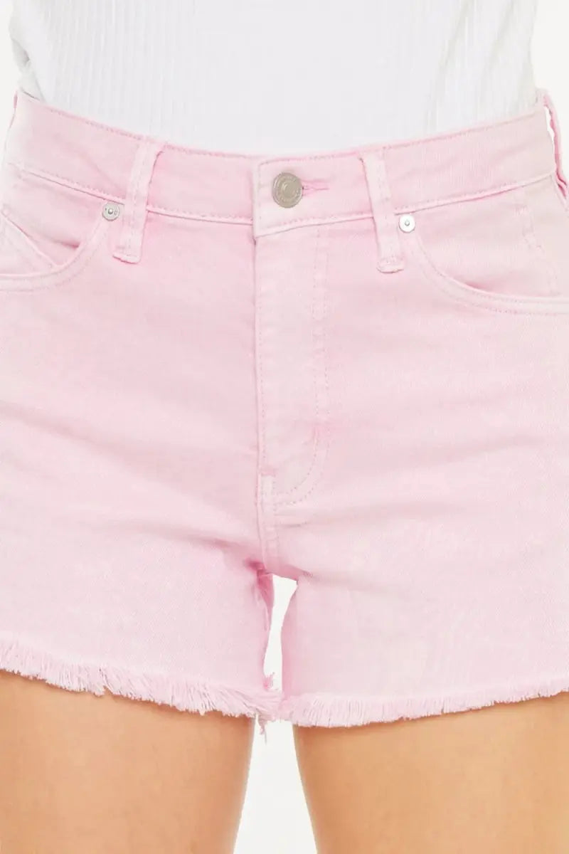 Trendsi Kancan Denim Shorts Women's Everyday Raw Hem High Waist Casual Shorts
