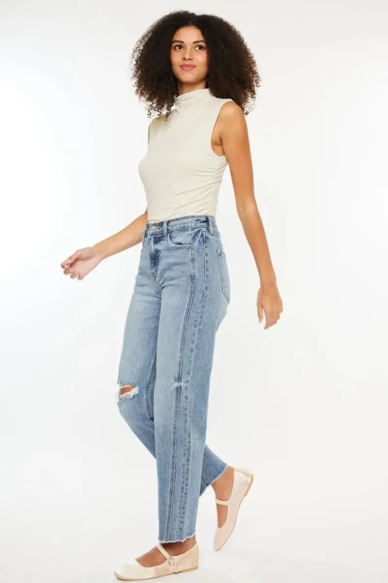 Jeans - High Rise Distressed - Everyday Comfortable Fit
