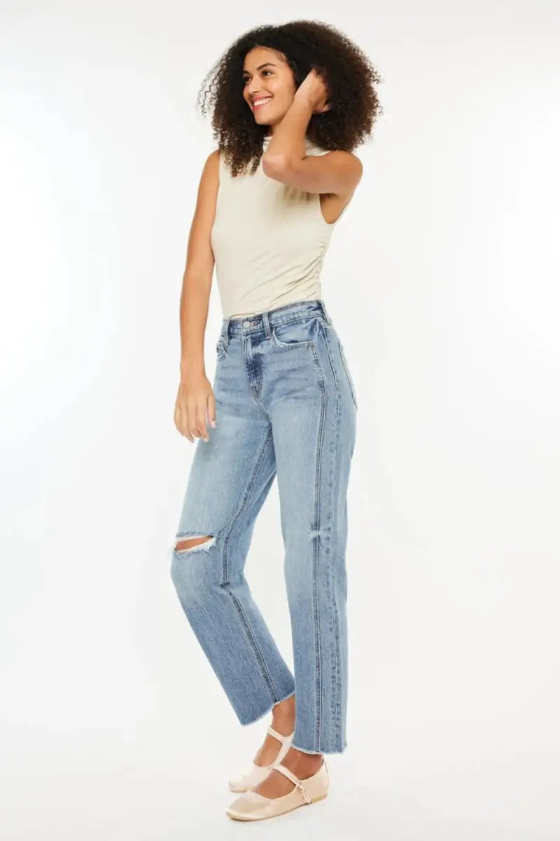 Jeans - High Rise Distressed - Everyday Comfortable Fit