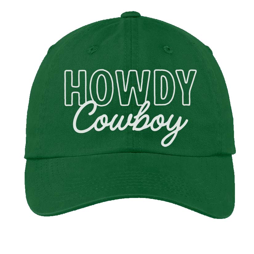 Howdy Cowboy Stacked Baseball Cap