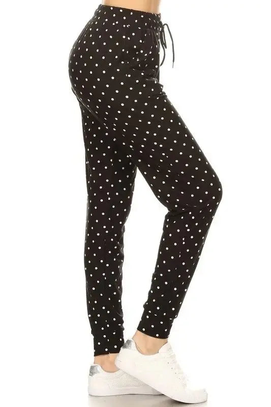 Women's Joggers - Buttery Soft Polka Dot - Comfortable & Stylish