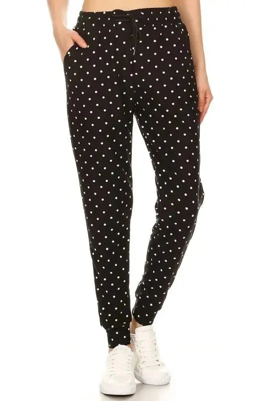 Women's Joggers - Buttery Soft Polka Dot - Comfortable & Stylish