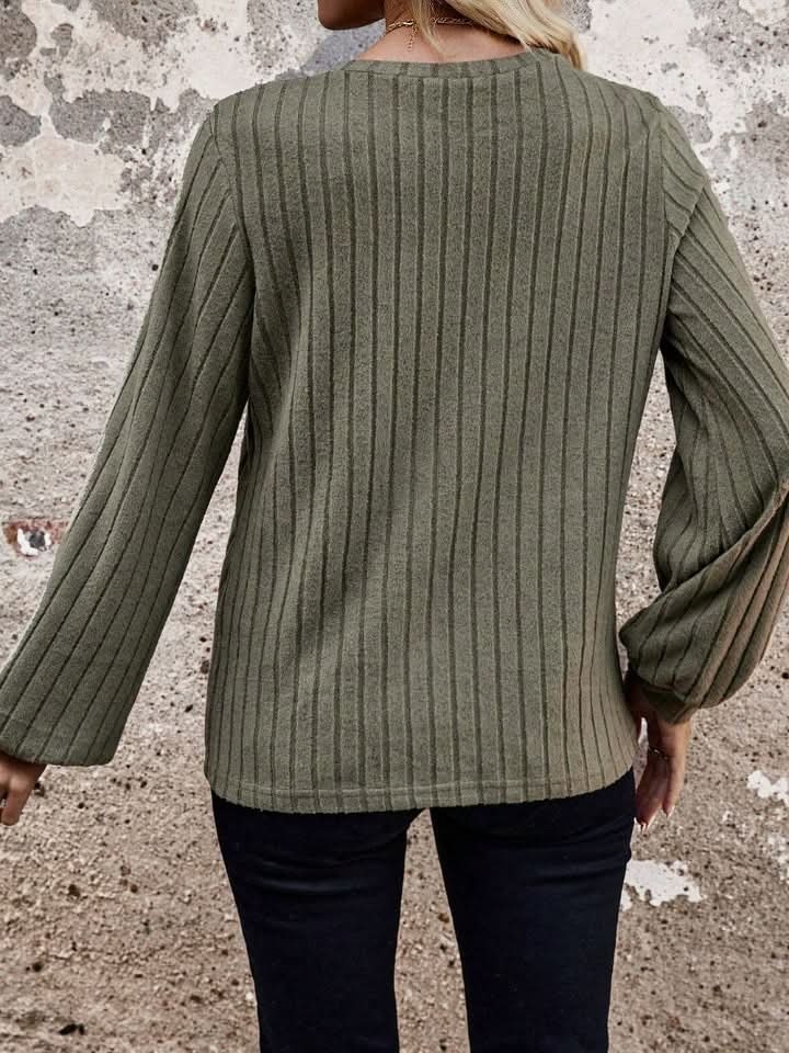 Trendsi Leopard Print Women's Round Neck Long Sleeve T-Shirt Semi-Sheer Top