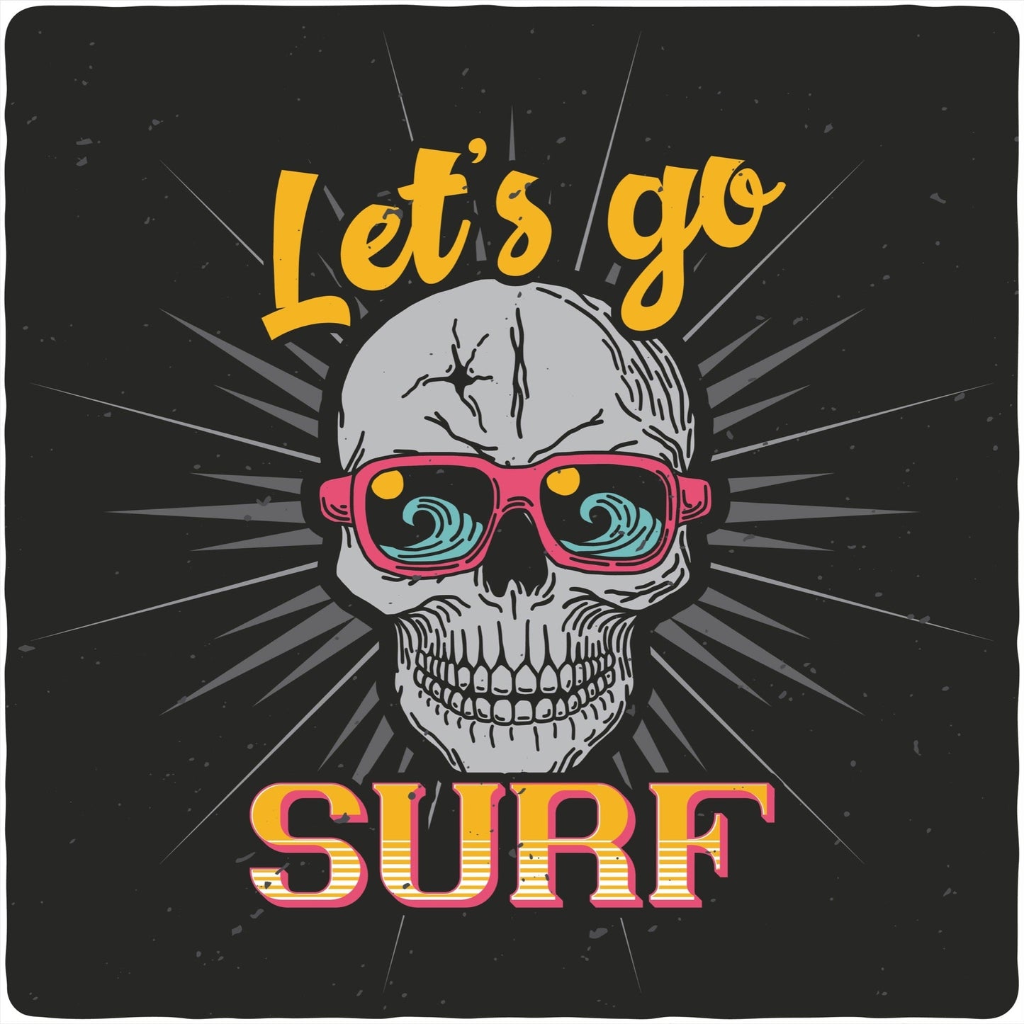 Let`s go SURF Men's Bamboo Viscose/Organic Cotton Short Sleeve Graphic T-Shirt