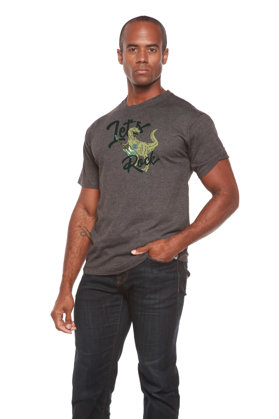 Lets Rock Men's Bamboo Viscose/Organic Cotton Short Sleeve Graphic T-Shirt
