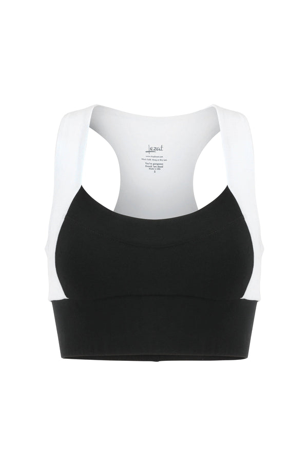 Neda Colorblock Organic Cotton Bra Top