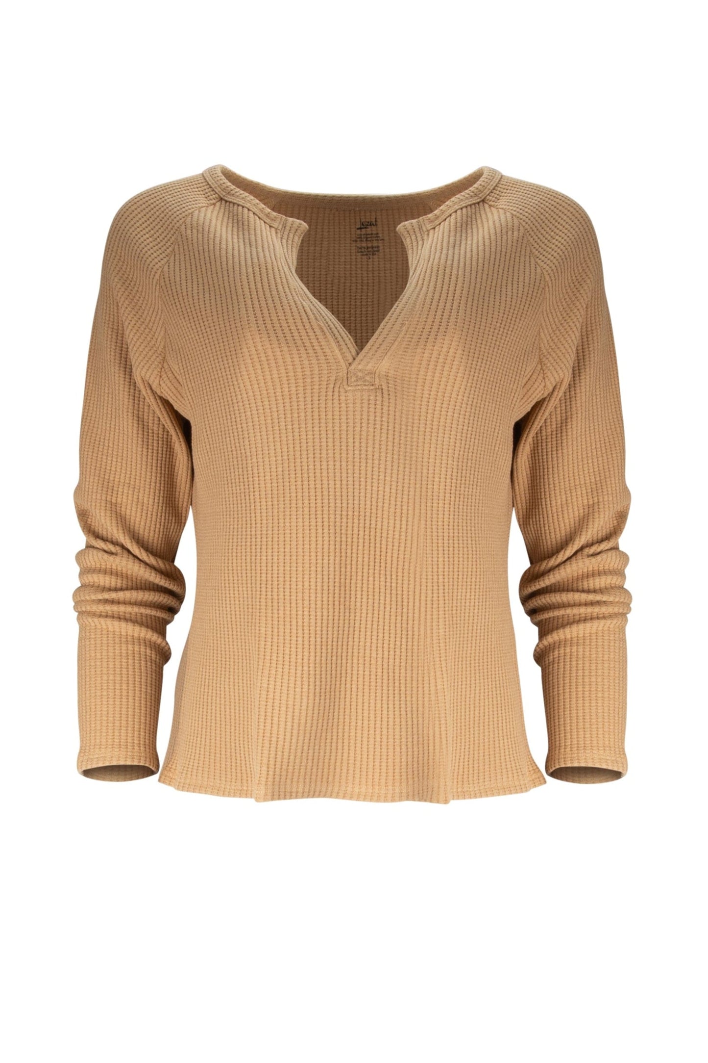 Jules Waffle Knit Organic Cotton V-Neck Pullover