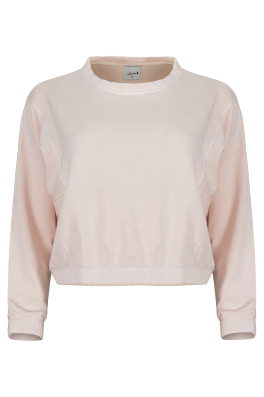 Ivy Boxy Cropped Modal Pullover - Rose Quartz