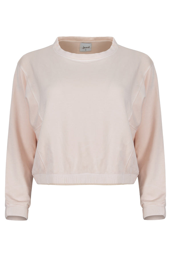Ivy Boxy Cropped Modal Pullover - Rose Quartz