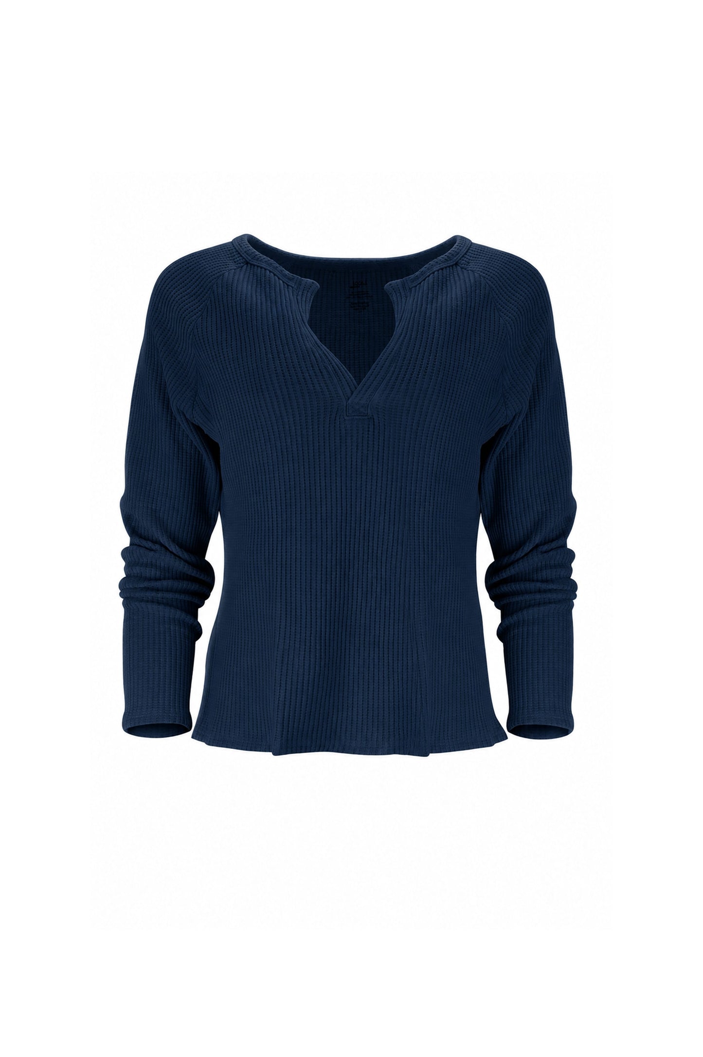Jules Waffle Knit Organic Cotton V-Neck Pullover