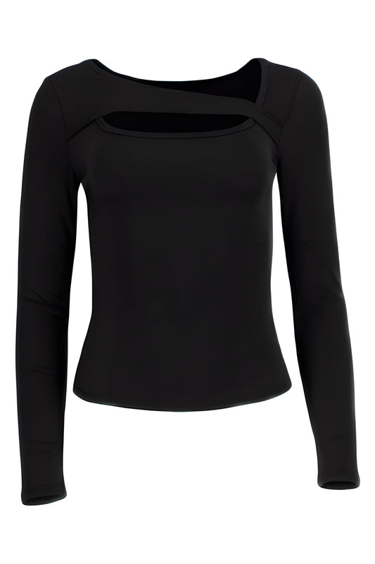 Paige Cotton Long Sleeve Cutout Top