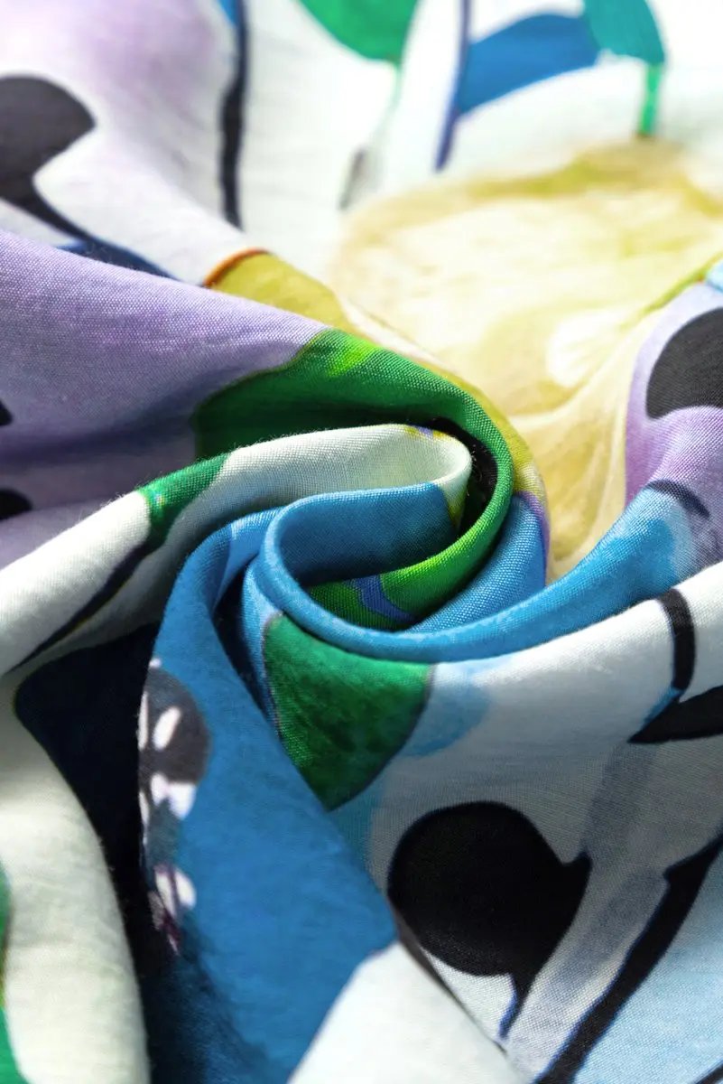 Love Salve Blue Floral Women's Top Daily Southern Belle Blouse Cute, Summer Ready