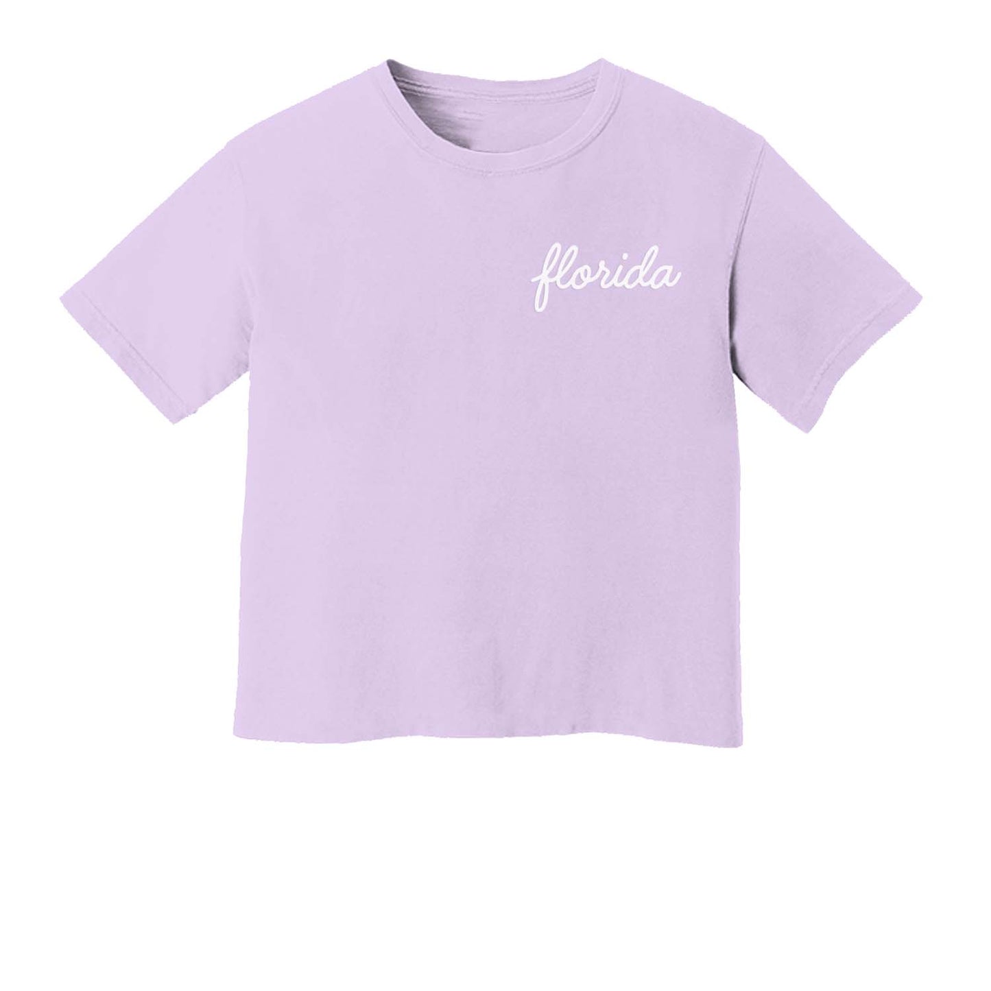 Florida Cursive Washed Crop Tee