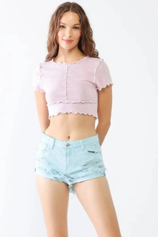 Denim Shorts - Ripped Distressed - Casual