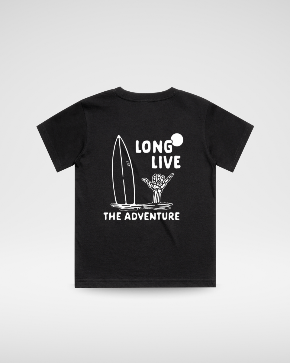 LONG LIVE THE ADVENTURE TEE - BLACK