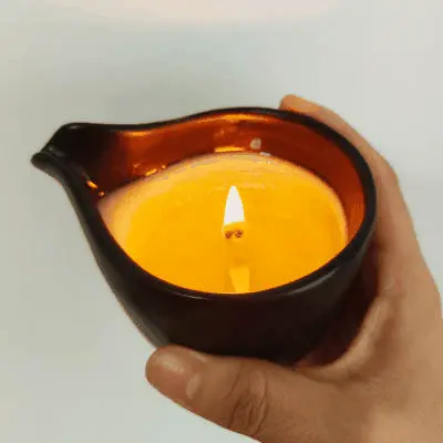 Love Salve Soy Massage Oil Candle Aromatherapy, Skin Care Candle, Long Burn