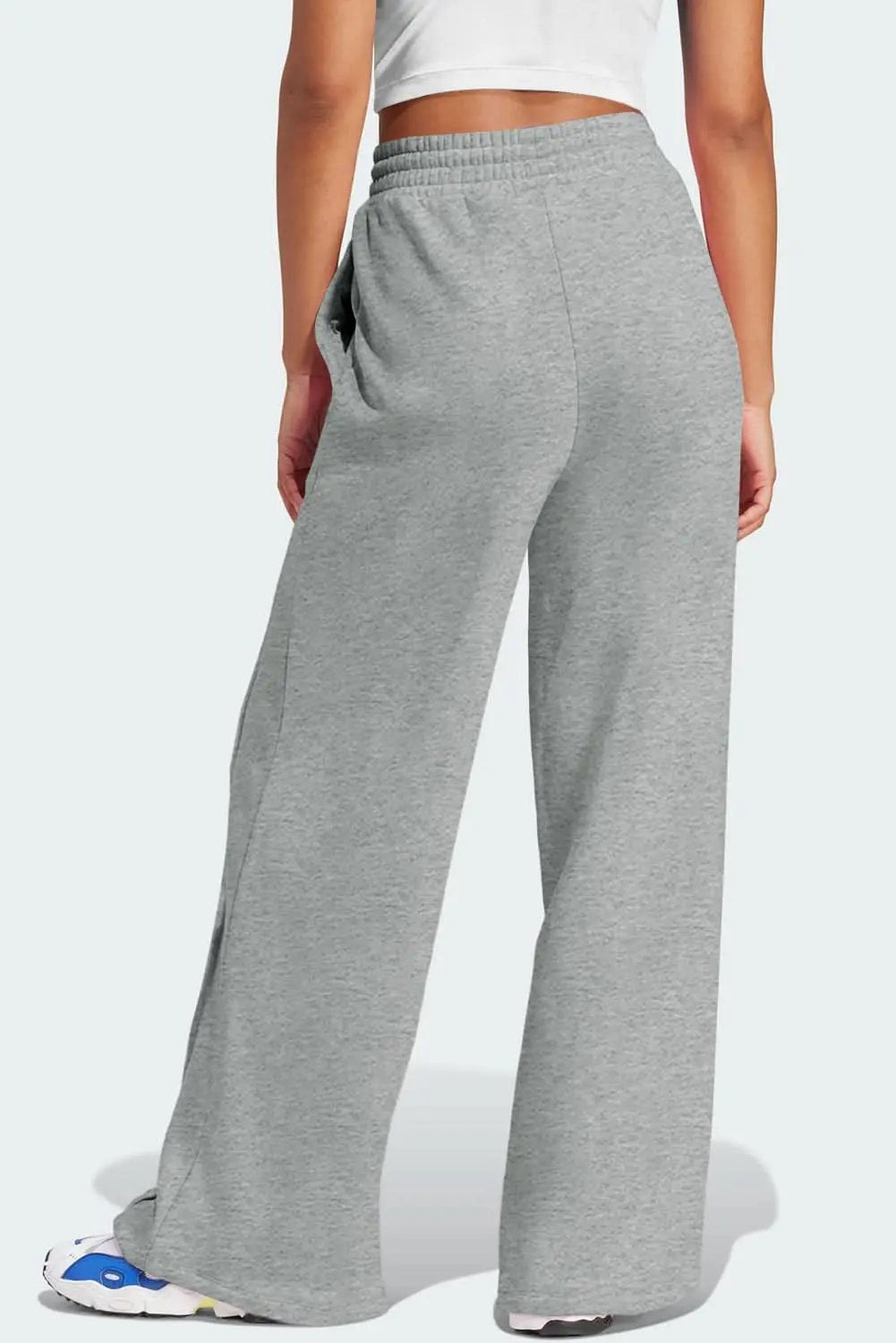 Love Salve Gray Wide Leg Women's Sweatpants Trendy High Waist Comfort