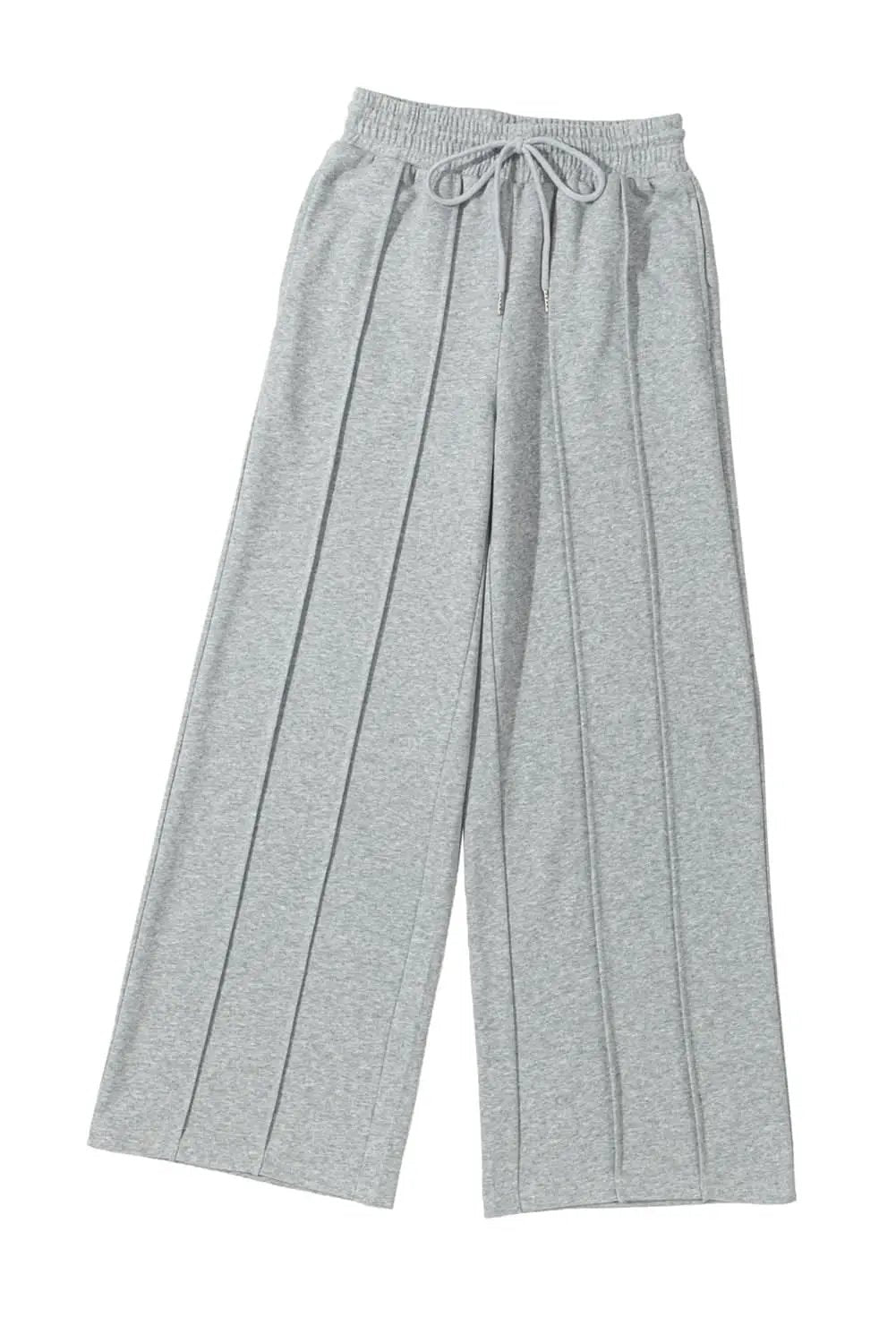 Love Salve Gray Wide Leg Women's Sweatpants Trendy High Waist Comfort