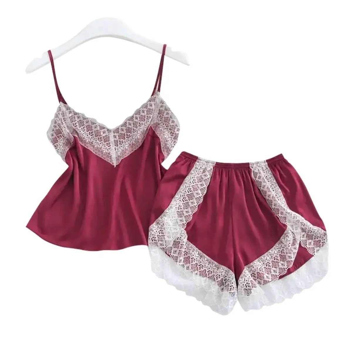 Women's Silk Babydoll Cami - Sleeveless Lingerie Nightwear
