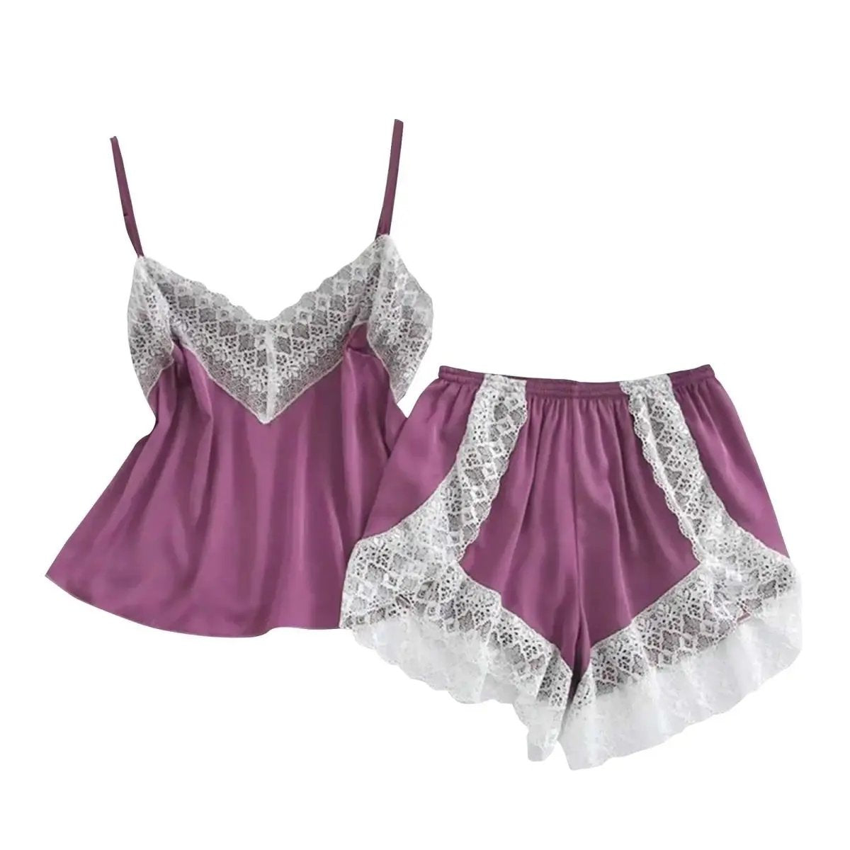 Women's Silk Babydoll Cami - Sleeveless Lingerie Nightwear