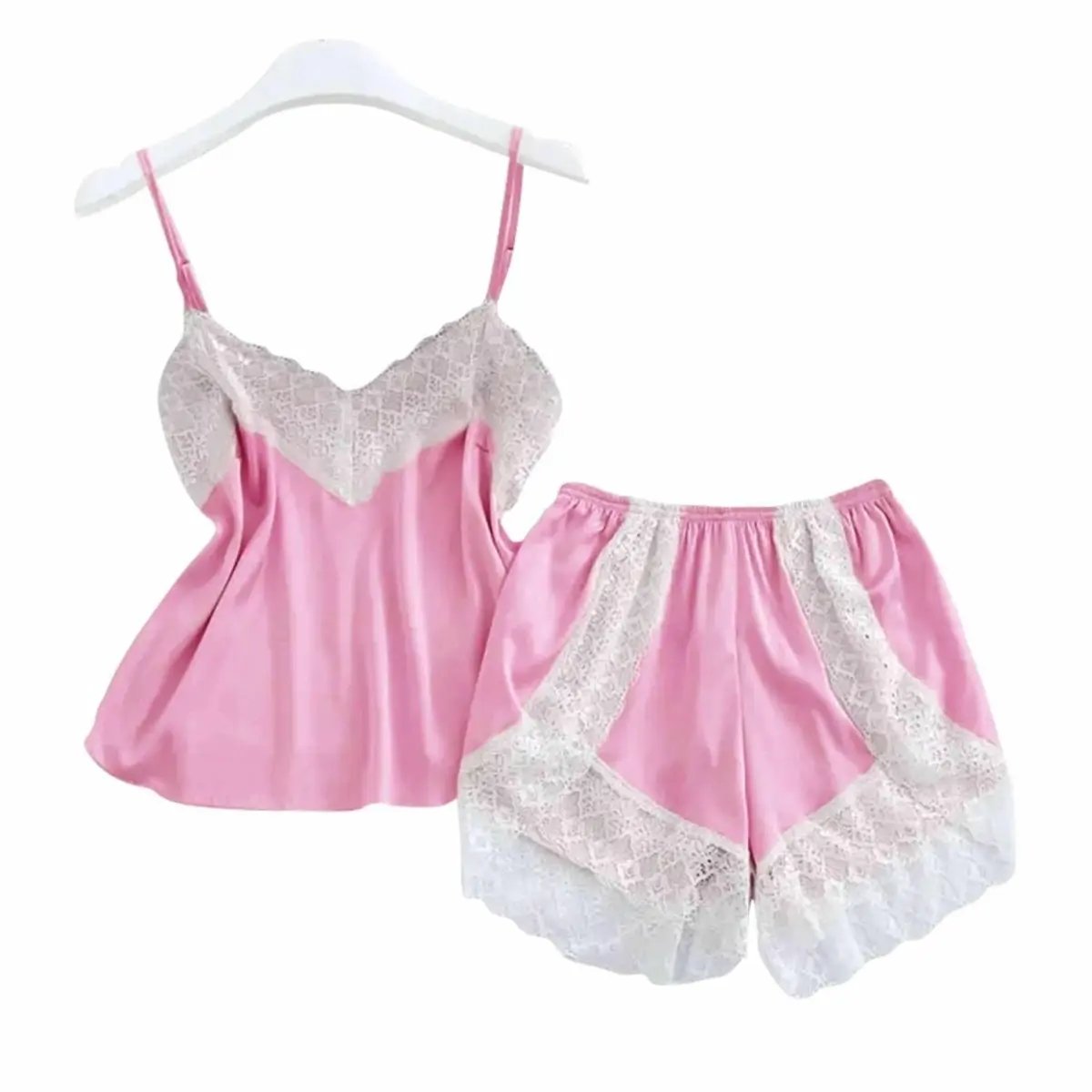 Women's Silk Babydoll Cami - Sleeveless Lingerie Nightwear