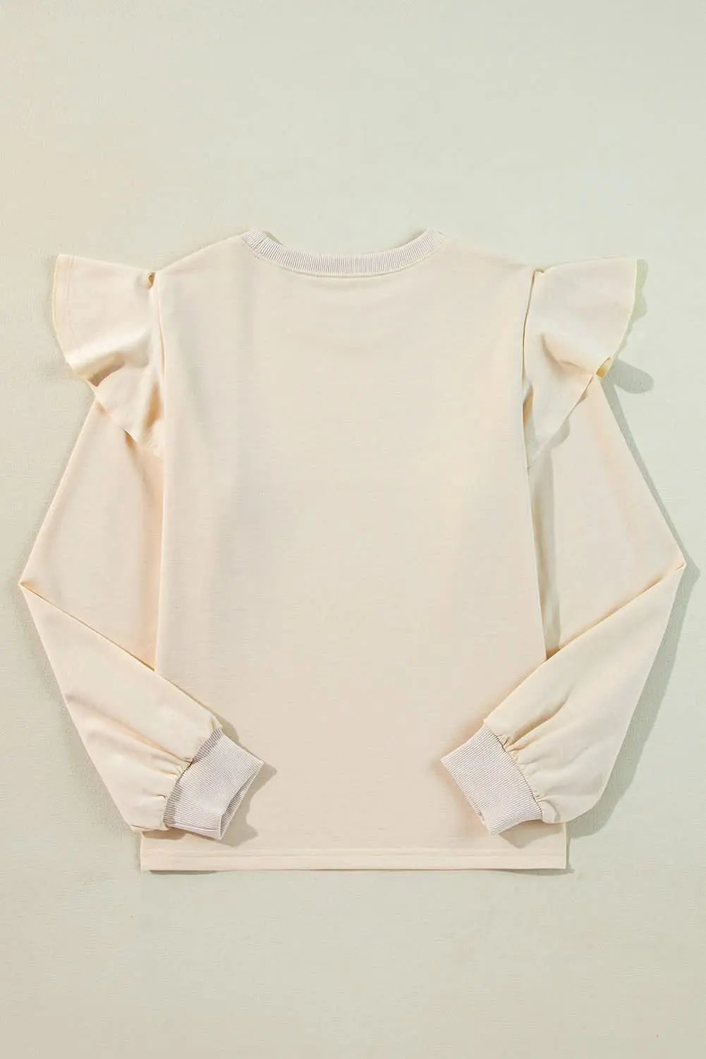 Love Salve Ruffle Shoulder Top Women's Elegant Blouse Fall Fashion Solid Color