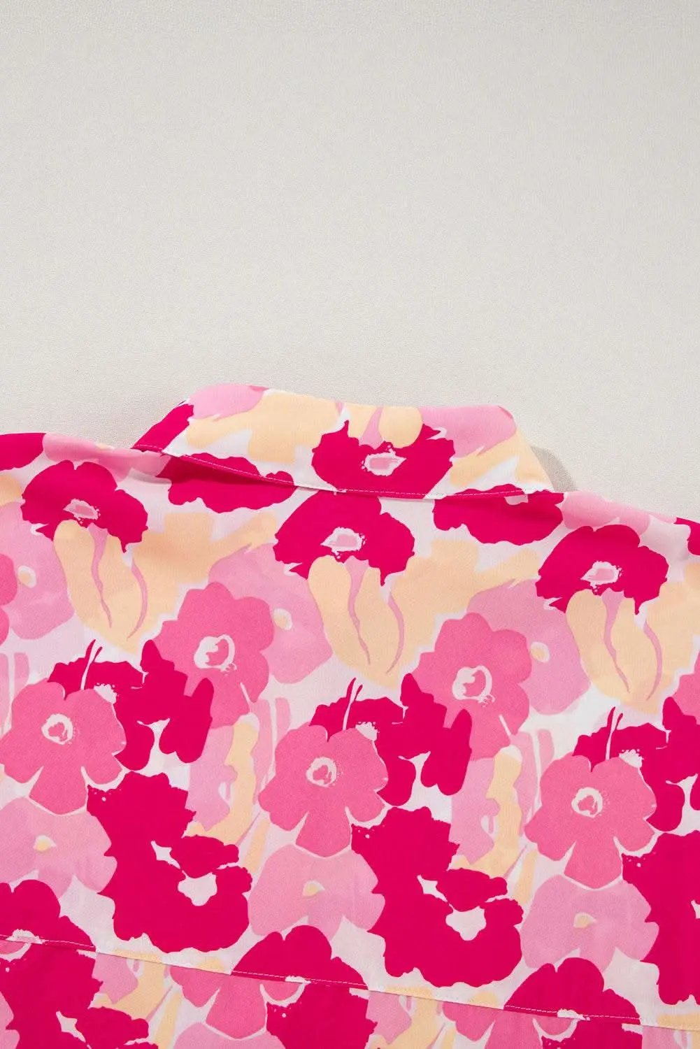 Love Salve Chic pink floral puff sleeve shirt