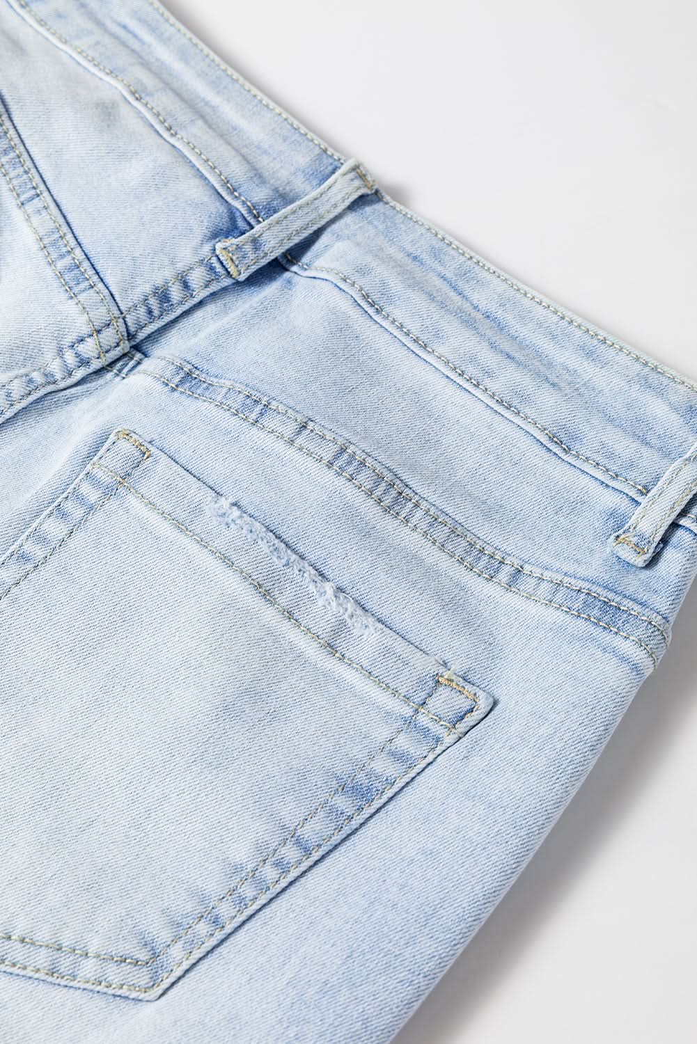 Love Salve Beau Blue Distressed Flare Jeans