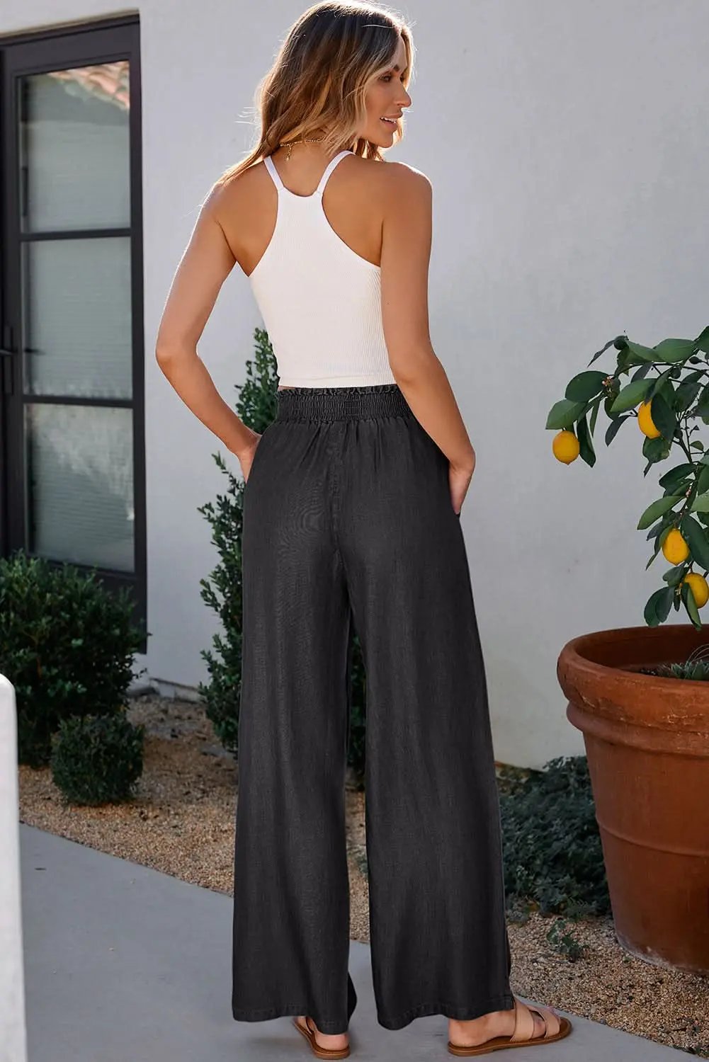 Jeans - Wide-Leg High Waist - Chic & Retro Casual