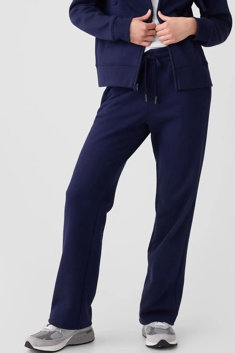 Love Salve Navy blue fleece pants with drawstring