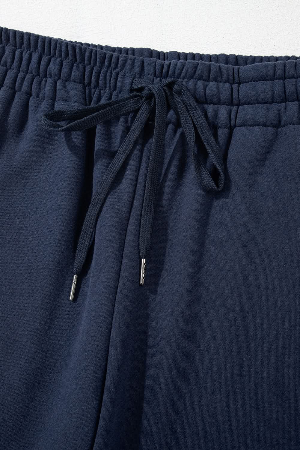 Love Salve Navy blue fleece pants with drawstring