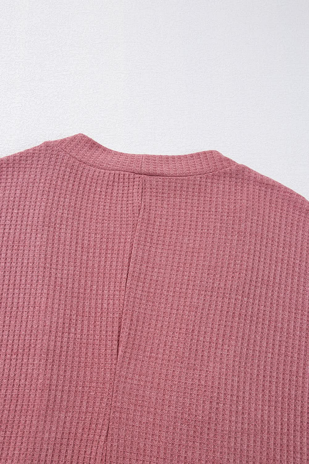 Love Salve Red Waffle Knit Cardigan Women's Daily Casual Knitwear - Soft & Cozy