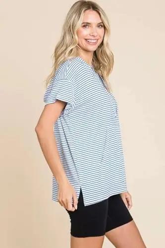 Love Salve Culture Code Full Size Striped Hooded Top