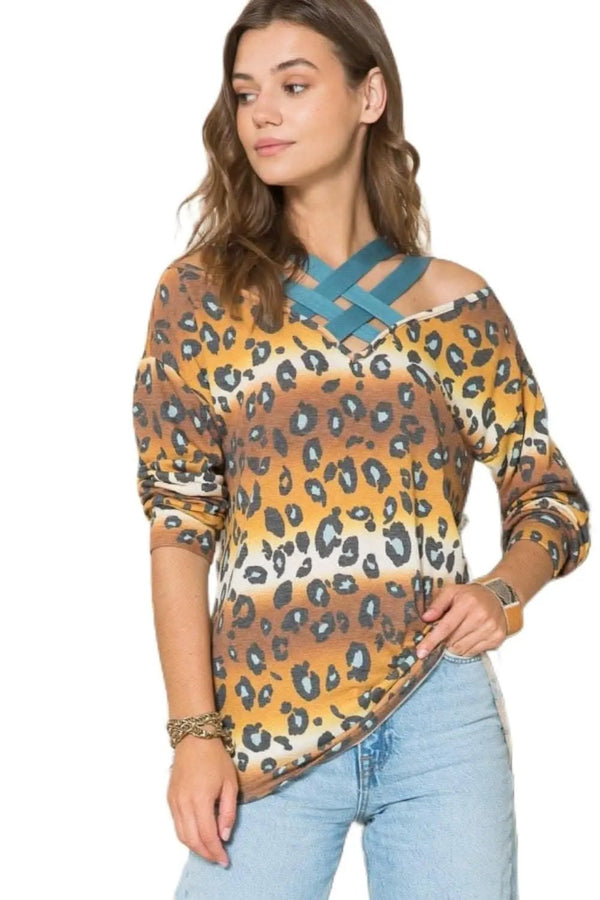 Women's Plus Size T-Shirt - Soft & Comfy - Leopard Print