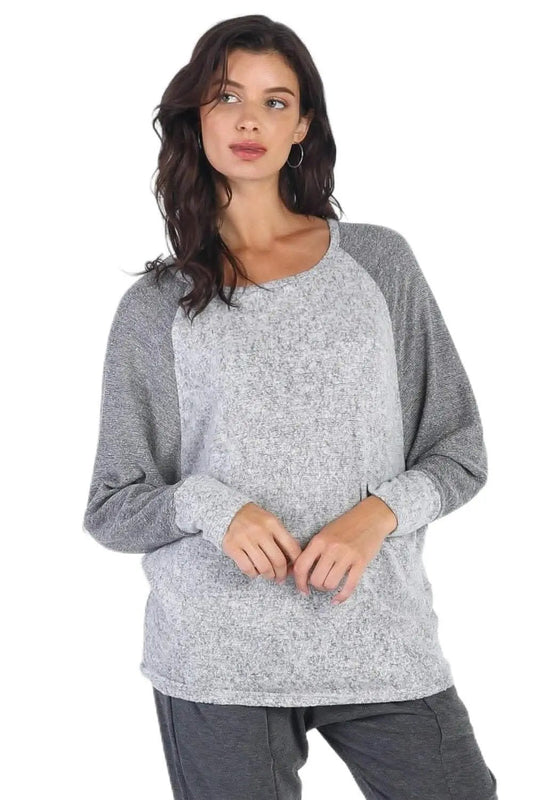Everyday Long Sleeve Tee - Soft & Comfy - Women's Heather Grey