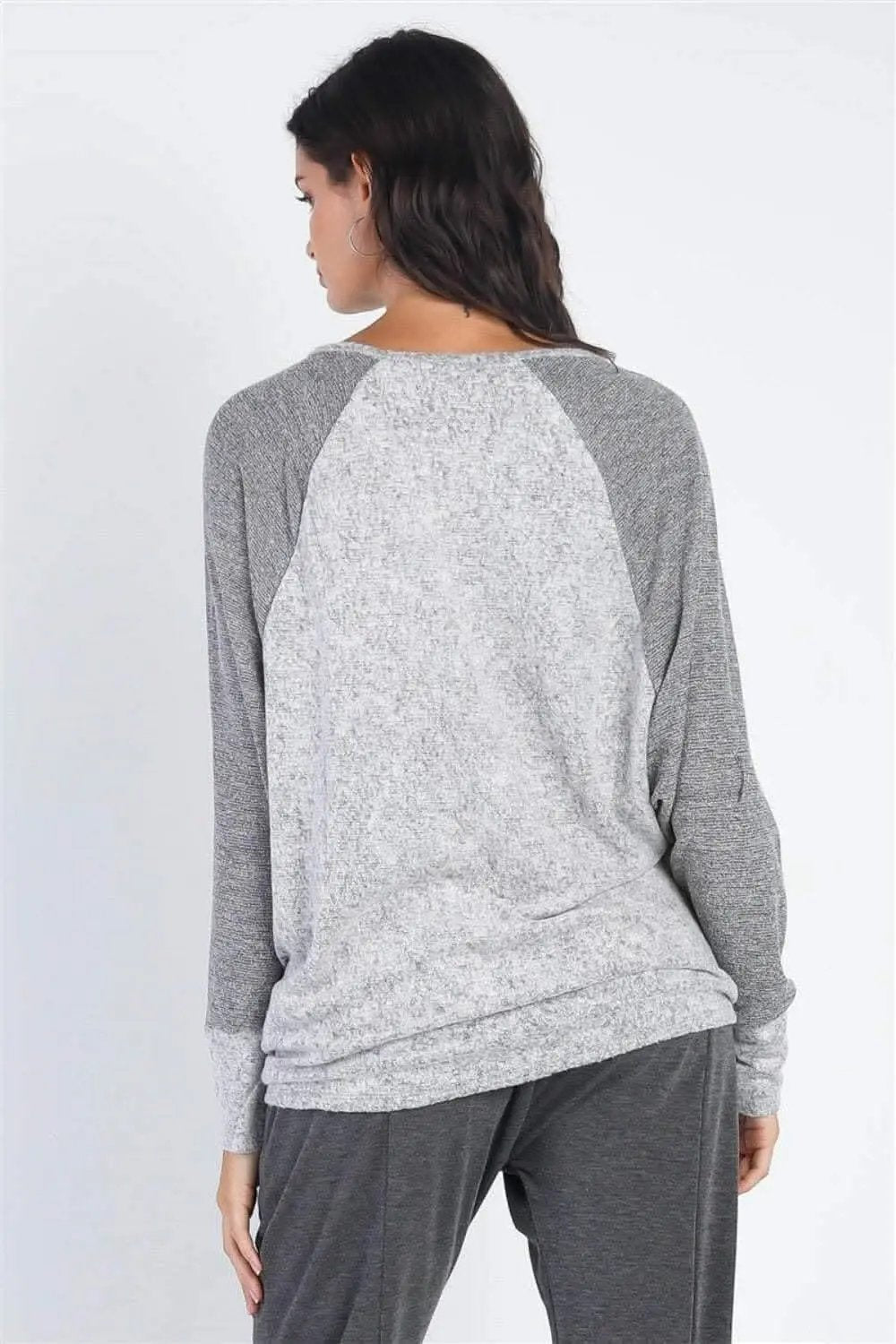 Love Salve Chic taupe long sleeve top by Cherish - Premium Quality