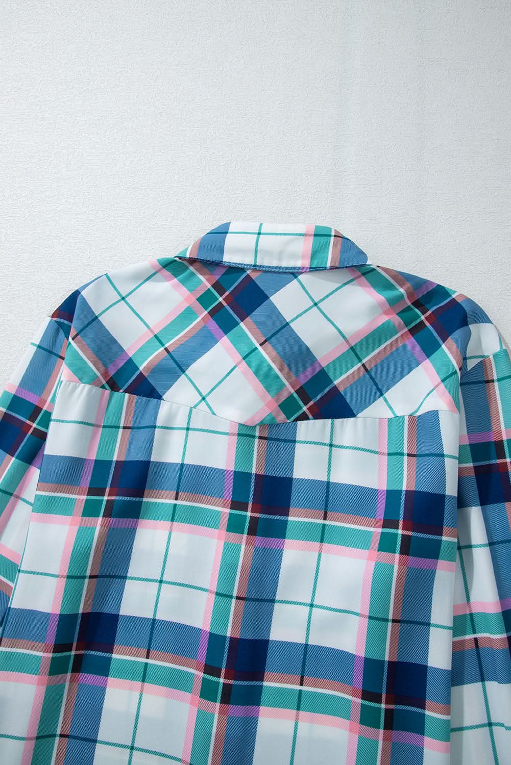 Love Salve Blue Plaid Loungewear Women's Pajama Set: Soft & Casual