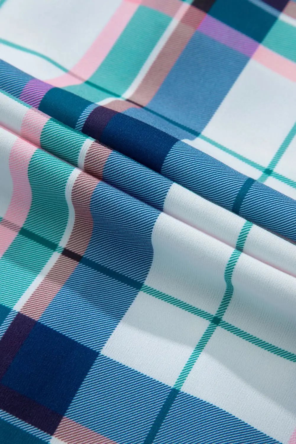 Love Salve Blue Plaid Loungewear Women's Pajama Set: Soft & Casual